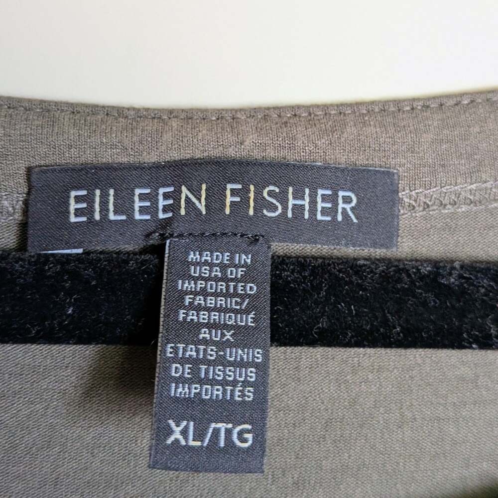 Eileen Fisher Long Sleeve Viscose Lycra Boat Neck Dolman Top - Picture 2 of 5